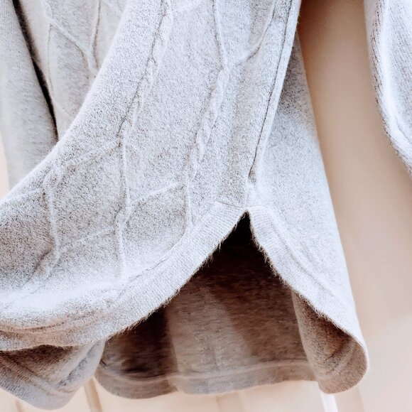 Grey Knit Long Sweater Turtleneck One Size Fits All Washable Winter - Picture 6 of 15